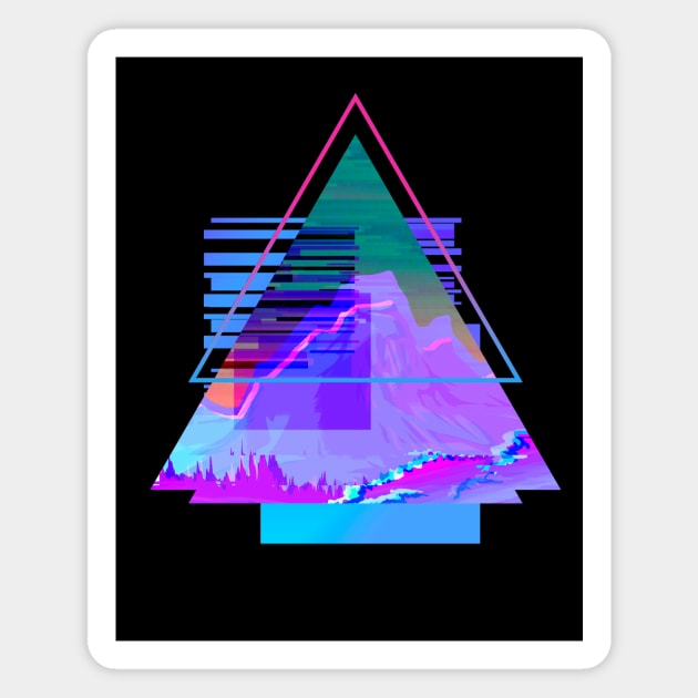 Glitch Mountains Magnet by LeiaHeisenberg